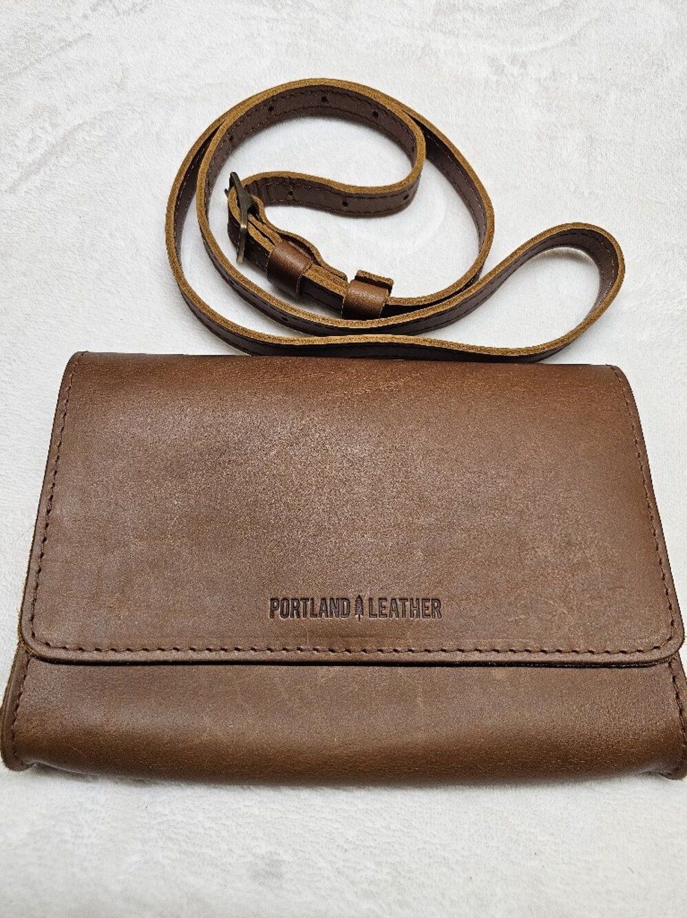 ✨Portland Leather Goods Belt Bag in Cognac - Convertible Crossbody Bag✨